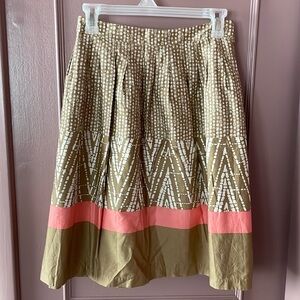 NWOT Abstract print midi skirt